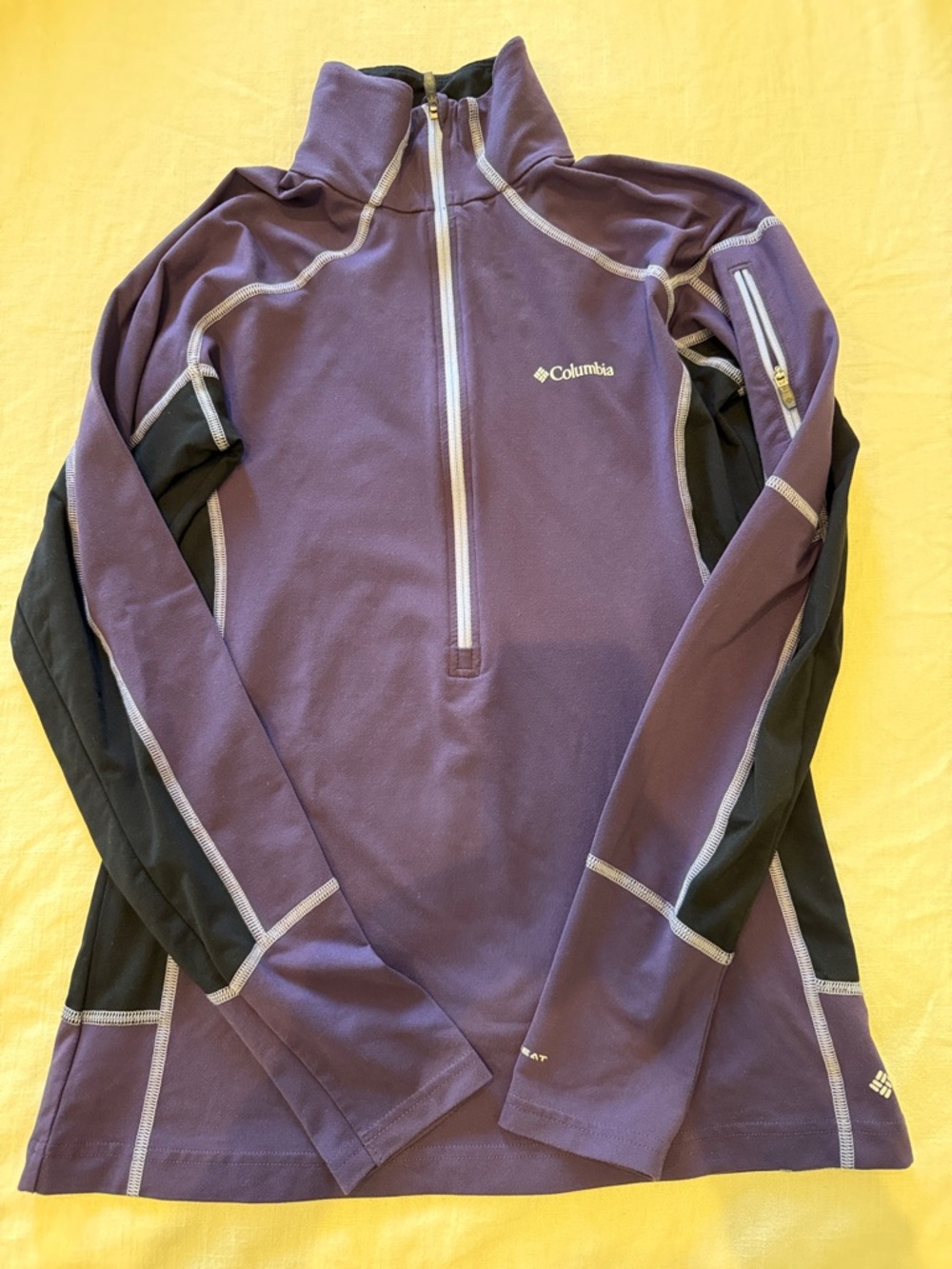 Columbia Purple and Black Quarter-Zip Performance Pullover